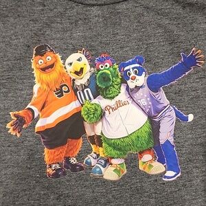 Philly Mascots Handmade Graphic Tee | Philadelphia Sports Fan Shirt 🧡💚💙